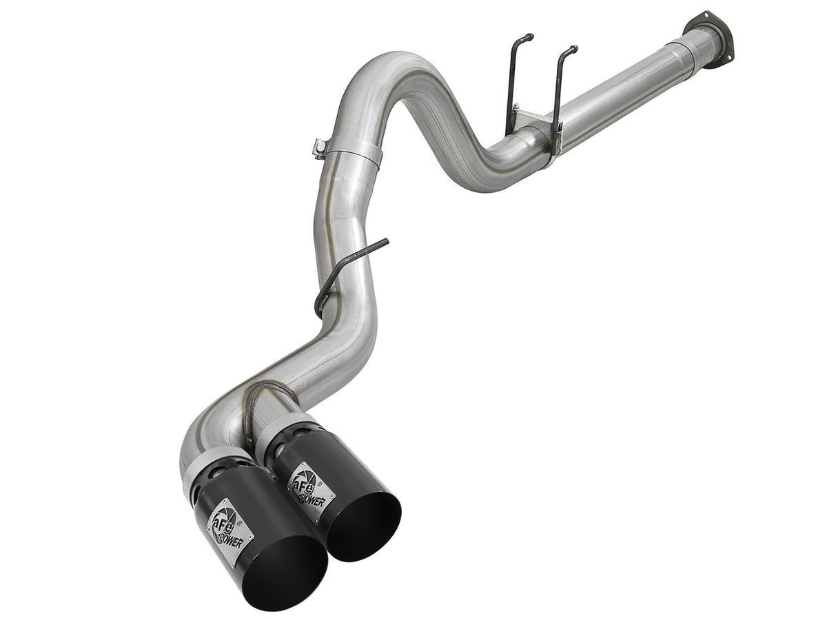 Rebel Xd Series 4 Inch 409 Stainless Steel Dpf-Back Exhaust w/Dual Tips Ford Diesel Trucks 11-14 V8-6.7L (td) aFe Power-5