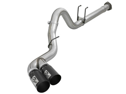 Rebel Xd Series 4 Inch 409 Stainless Steel Dpf-Back Exhaust w/Dual Tips Ford Diesel Trucks 11-14 V8-6.7L (td) aFe Power-5