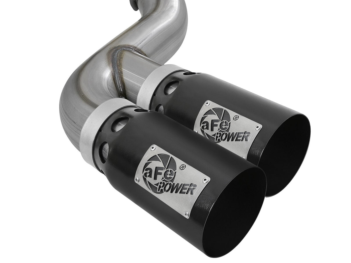 Rebel Xd Series 4 Inch 409 Stainless Steel Dpf-Back Exhaust w/Dual Tips Ford Diesel Trucks 11-14 V8-6.7L (td) aFe Power-6