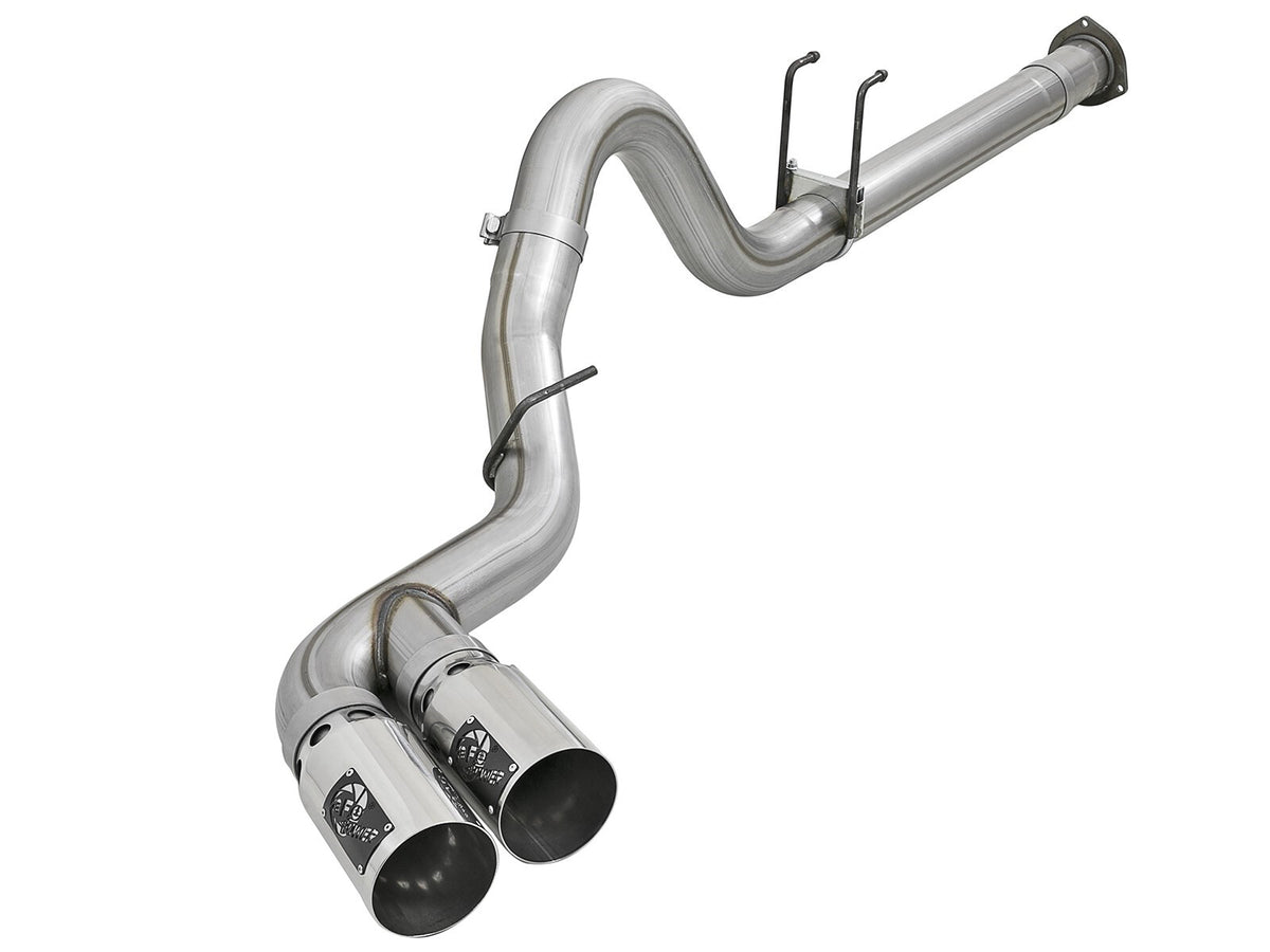 Rebel Xd Series 4 Inch 409 Stainless Steel Dpf-Back Exhaust w/Dual Tips Ford Diesel Trucks 11-14 V8-6.7L (td) aFe Power