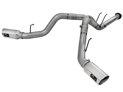 Large Bore-HD 4 Inch 409 Stainless Steel Dpf-Back Exhaust System w/ Tip Ford Diesel Trucks 15-16 V8-6.7L (td) aFe Power