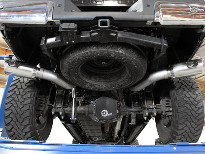 Large Bore-HD 4 Inch 409 Stainless Steel Dpf-Back Exhaust System w/ Tip Ford Diesel Trucks 15-16 V8-6.7L (td) aFe Power-4