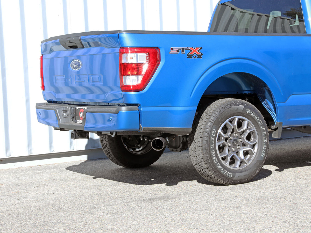 Apollo GT Series 3 Inch to 3-1/2 Inch 409 SS Cat-Back Exhaust System w/ Tip Ford F-150 21-26 V6-2.7L (tt)/3.5L (tt)/V8-5.0L aFe Power-11