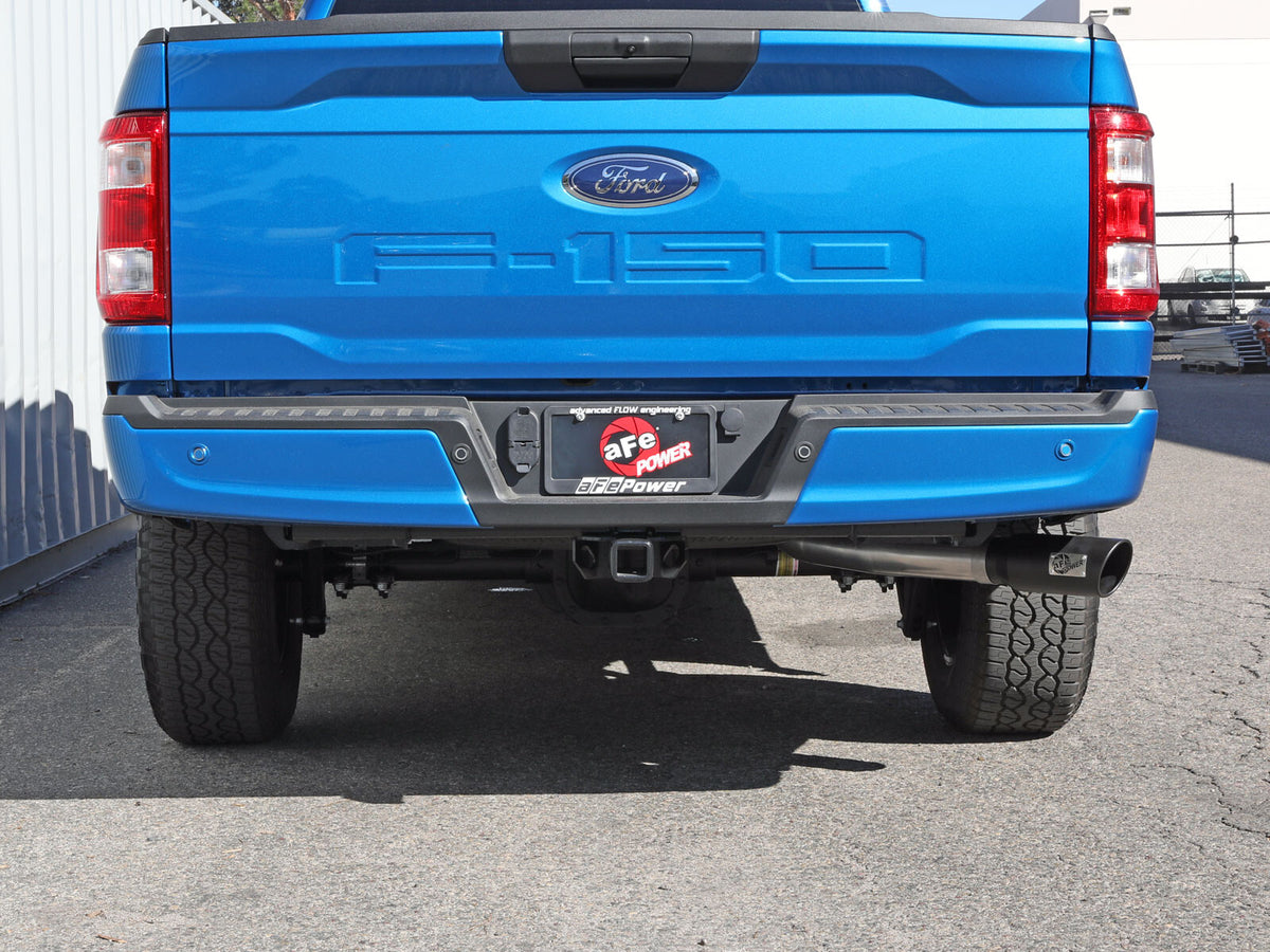 Apollo GT Series 3 Inch to 3-1/2 Inch 409 SS Cat-Back Exhaust System w/ Tip Ford F-150 21-26 V6-2.7L (tt)/3.5L (tt)/V8-5.0L aFe Power-12