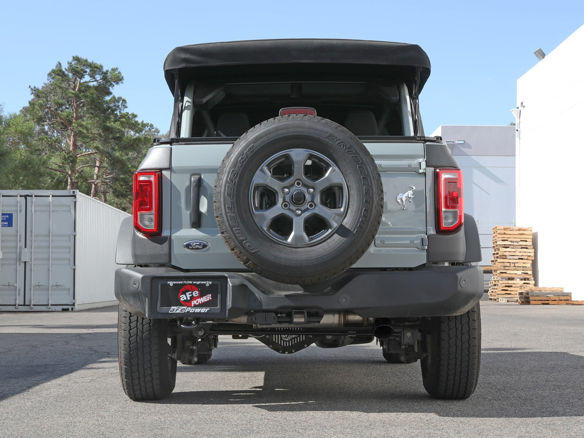 Apollo GT Series 3 Inch 409 Stainless Steel Cat-Back Exhaust System w/ Tip Ford Bronco 21-26 L4-2.3L (t)/V6-2.7L (tt) aFe Power-8