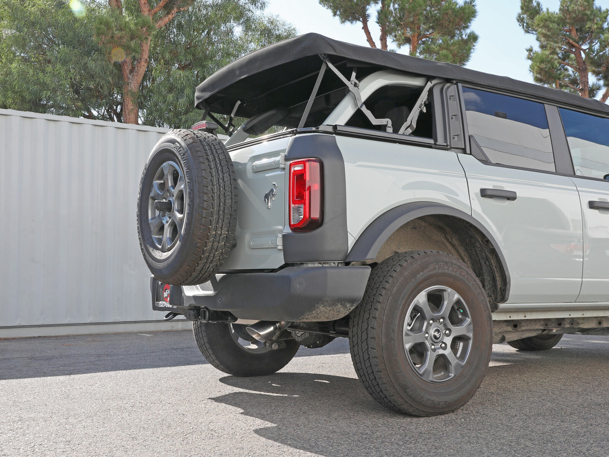 Apollo GT Series 3 Inch 409 Stainless Steel Cat-Back Exhaust System w/ Tip Ford Bronco 21-26 L4-2.3L (t)/V6-2.7L (tt) aFe Power-2
