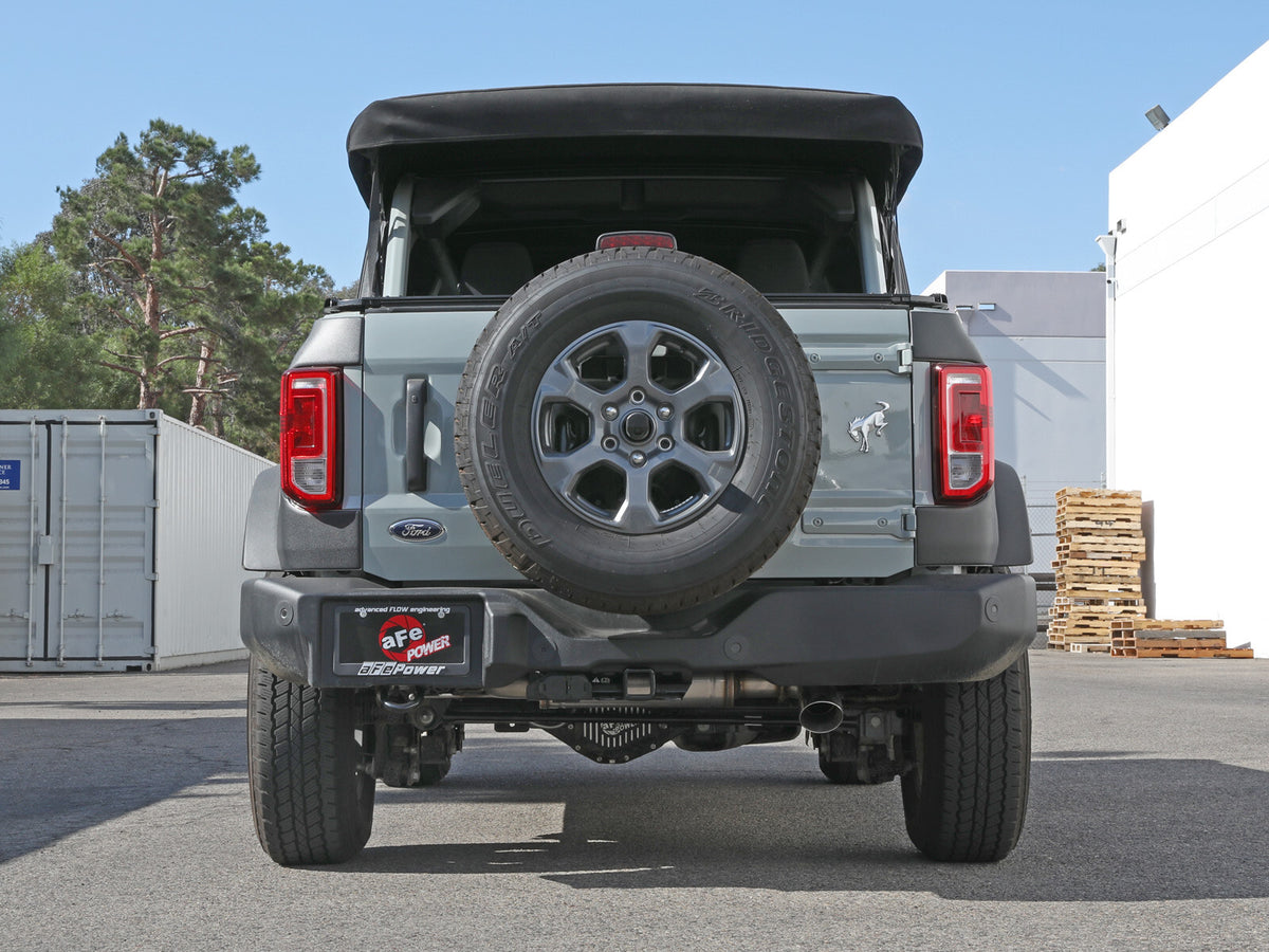 Apollo GT Series 3 Inch 409 Stainless Steel Cat-Back Exhaust System w/ Tip Ford Bronco 21-26 L4-2.3L (t)/V6-2.7L (tt) aFe Power-3