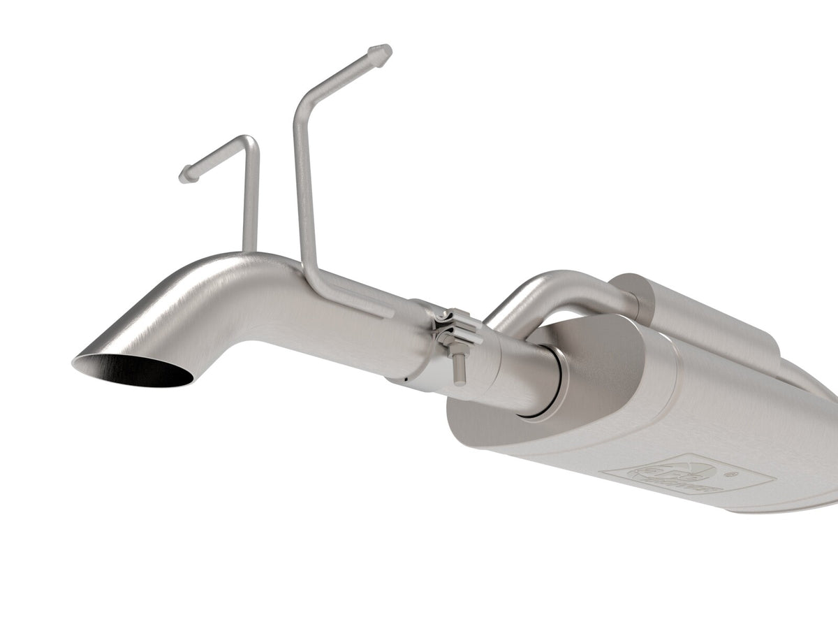 Rock Basher 2-1/2 Inch 409 Stainless Steel Cat-Back Hi-Tuck Exhaust System Ford Ranger 24-26 L4-2.3L (t) aFe Power-1