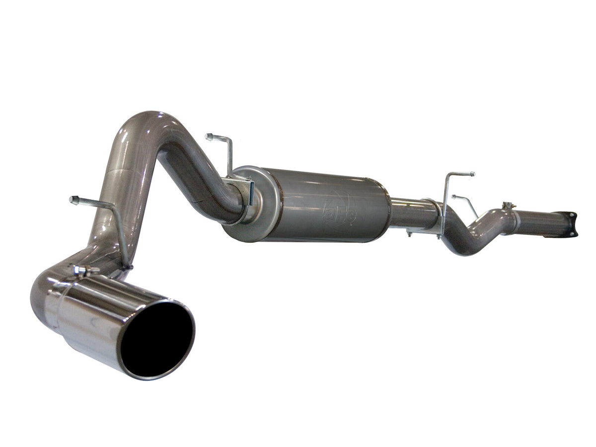 Large Bore-HD 4 Inch 409 Stainless Steel Cat-Back Exhaust System w/ Polished Tip GM Diesel Trucks 01-05 V8-6.6L (td) LB7/Lly aFe Power