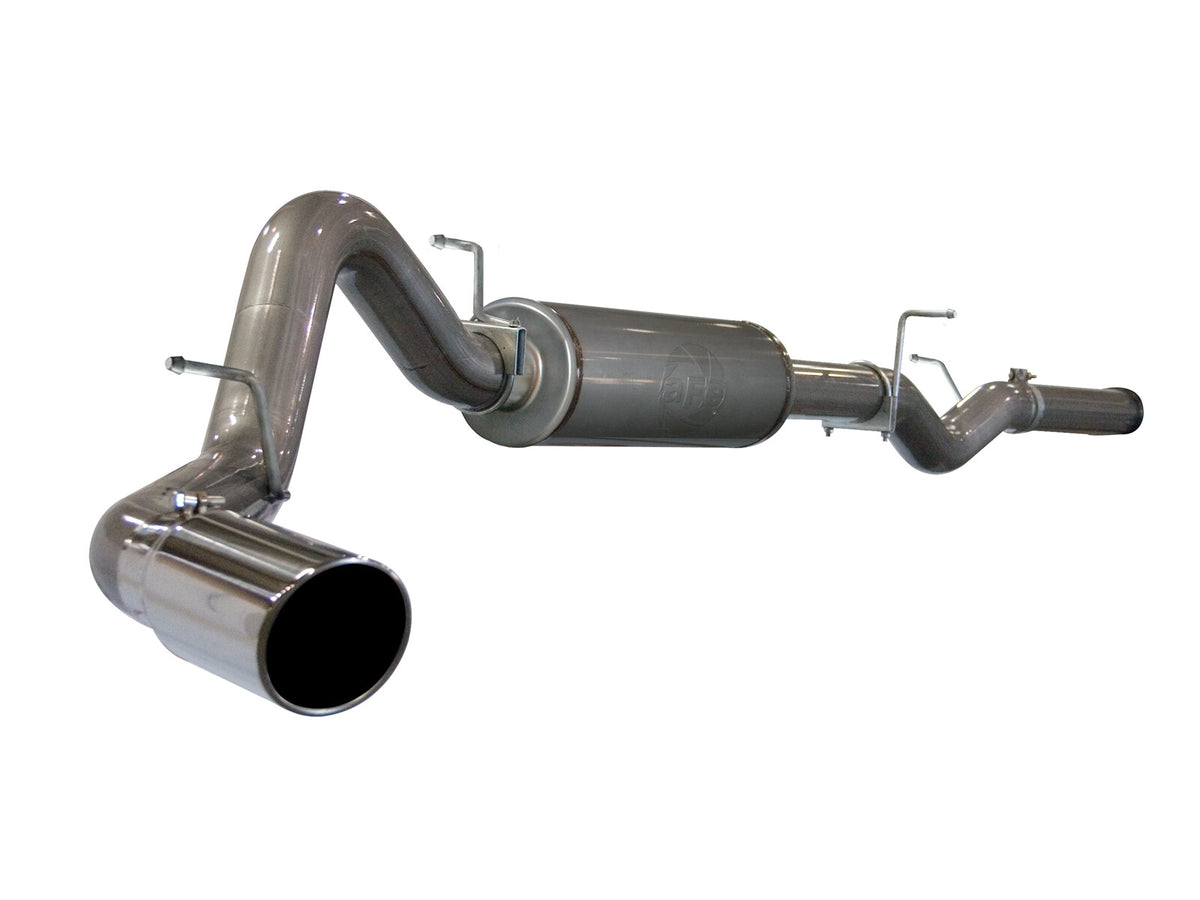 Large Bore-HD 4 Inch 409 Stainless Steel Cat-Back Exhaust System w/ Polished Tip GM Diesel Trucks 06-07 V8-6.6L (td) Lly/Lbz aFe Power