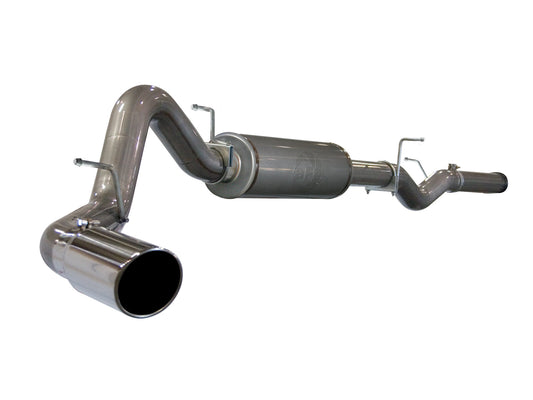 Large Bore-HD 4 Inch 409 Stainless Steel Cat-Back Exhaust System w/ Polished Tip GM Diesel Trucks 06-07 V8-6.6L (td) Lly/Lbz aFe Power
