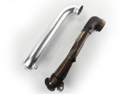 Mach Force-Xp 3 Inch 409 Stainless Steel Downpipe GM Diesel Trucks 04-10 V8-6.6L (td) Lly/Lbz/Lmm aFe Power-4