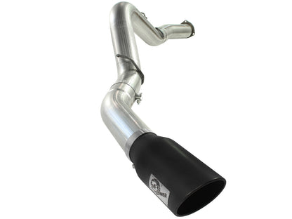 Large Bore-HD 5 Inch 409 Stainless Steel Dpf-Back Exhaust System w/ Tip GM Diesel Trucks 07.5-10 V8-6.6L (td) Lmm aFe Power-4