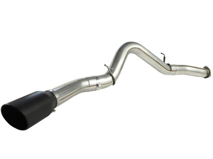 Large Bore-HD 5 Inch 409 Stainless Steel Dpf-Back Exhaust System w/ Tip GM Diesel Trucks 07.5-10 V8-6.6L (td) Lmm aFe Power-5