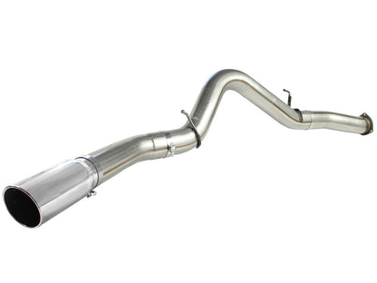 Large Bore-HD 5 Inch 409 Stainless Steel Dpf-Back Exhaust System w/ Tip GM Diesel Trucks 07.5-10 V8-6.6L (td) Lmm aFe Power-1