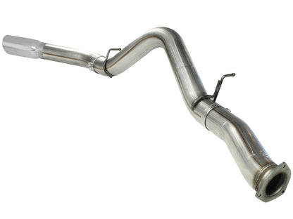 Large Bore-HD 5 Inch 409 Stainless Steel Dpf-Back Exhaust System w/ Tip GM Diesel Trucks 07.5-10 V8-6.6L (td) Lmm aFe Power-2