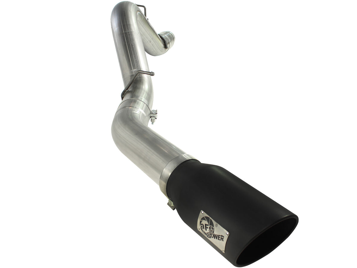 Large Bore-HD 5 Inch 409 Stainless Steel Dpf-Back Exhaust System w/ Tip GM Diesel Trucks 11-16 V8-6.6L (td) Lml aFe Power-4