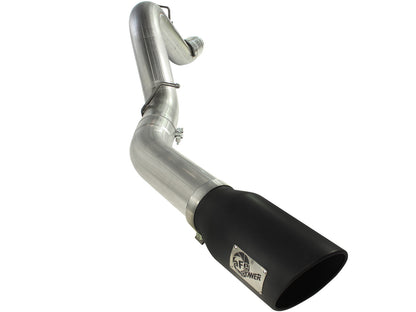 Large Bore-HD 5 Inch 409 Stainless Steel Dpf-Back Exhaust System w/ Tip GM Diesel Trucks 11-16 V8-6.6L (td) Lml aFe Power-4