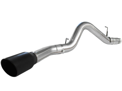 Large Bore-HD 5 Inch 409 Stainless Steel Dpf-Back Exhaust System w/ Tip GM Diesel Trucks 11-16 V8-6.6L (td) Lml aFe Power-5