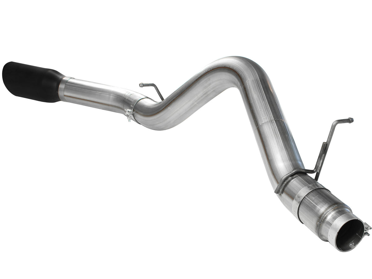 Large Bore-HD 5 Inch 409 Stainless Steel Dpf-Back Exhaust System w/ Tip GM Diesel Trucks 11-16 V8-6.6L (td) Lml aFe Power-6