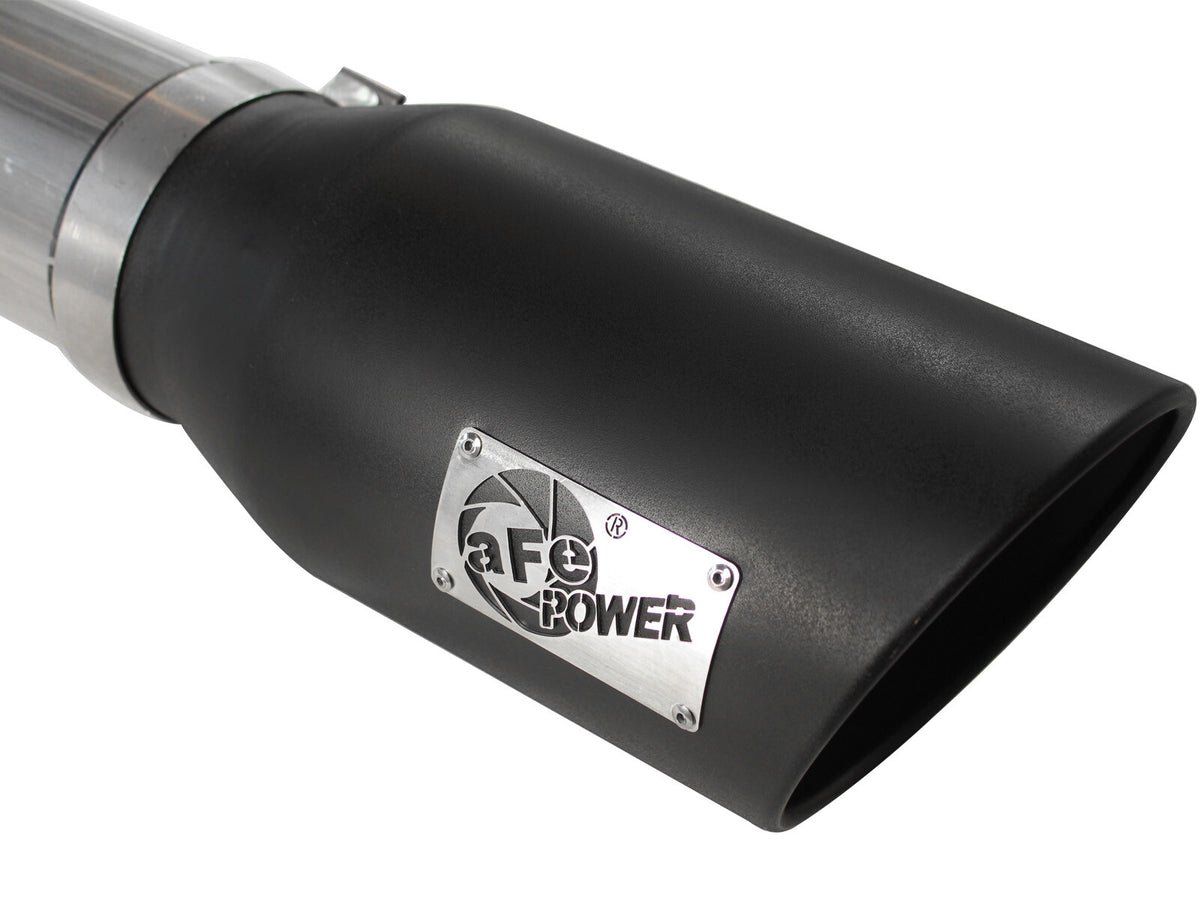 Large Bore-HD 5 Inch 409 Stainless Steel Dpf-Back Exhaust System w/ Tip GM Diesel Trucks 11-16 V8-6.6L (td) Lml aFe Power-7