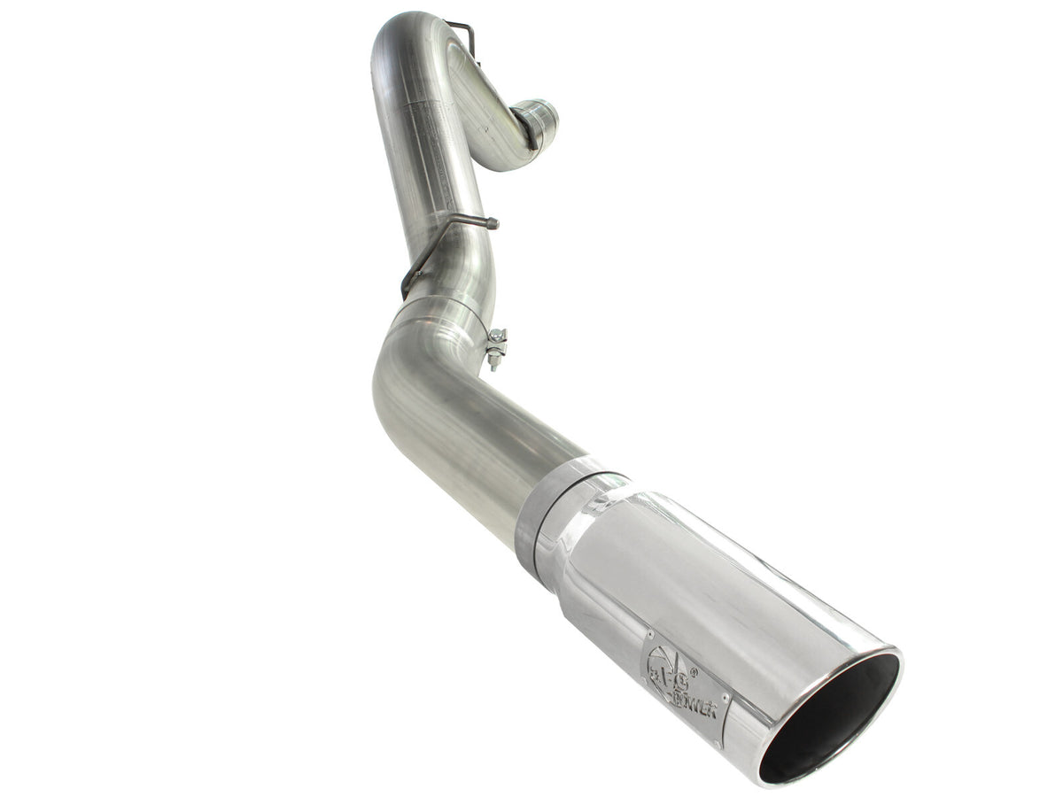 Large Bore-HD 5 Inch 409 Stainless Steel Dpf-Back Exhaust System w/ Tip GM Diesel Trucks 11-16 V8-6.6L (td) Lml aFe Power