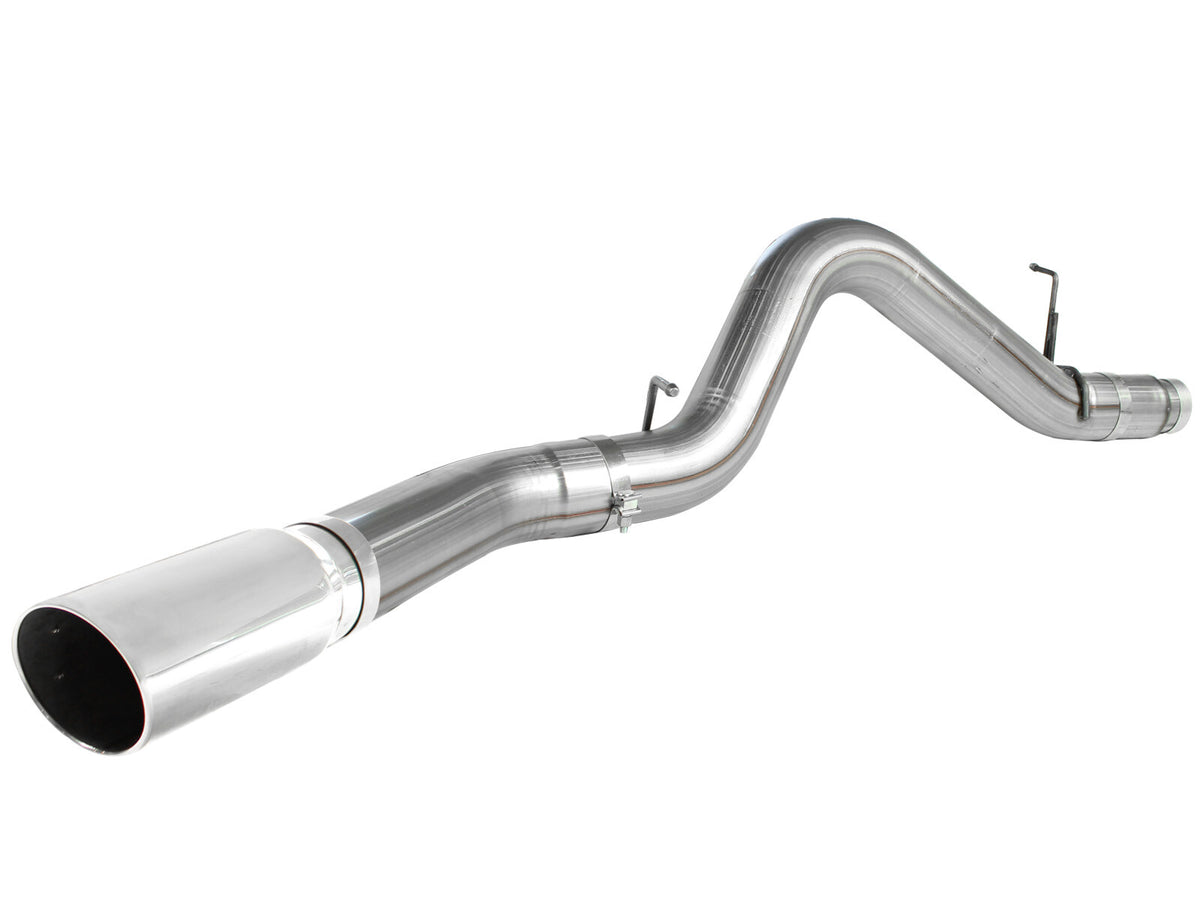 Large Bore-HD 5 Inch 409 Stainless Steel Dpf-Back Exhaust System w/ Tip GM Diesel Trucks 11-16 V8-6.6L (td) Lml aFe Power-1