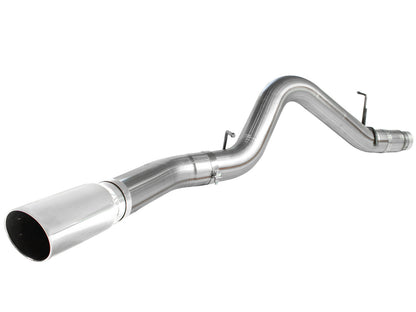 Large Bore-HD 5 Inch 409 Stainless Steel Dpf-Back Exhaust System w/ Tip GM Diesel Trucks 11-16 V8-6.6L (td) Lml aFe Power-1