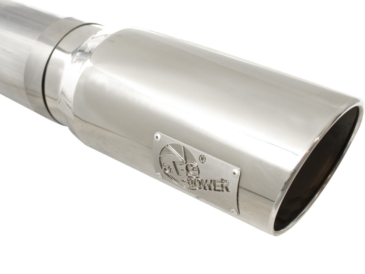 Large Bore-HD 5 Inch 409 Stainless Steel Dpf-Back Exhaust System w/ Tip GM Diesel Trucks 11-16 V8-6.6L (td) Lml aFe Power-3
