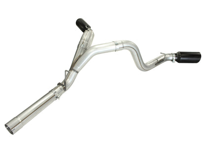 Large Bore-HD 4 Inch 409 Stainless Steel Dpf-Back Exhaust System w/ Tip GM Diesel Trucks 11-16 V8-6.6L (td) Lml aFe Power-7