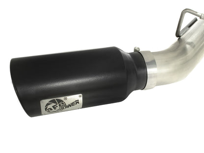 Large Bore-HD 4 Inch 409 Stainless Steel Dpf-Back Exhaust System w/ Tip GM Diesel Trucks 11-16 V8-6.6L (td) Lml aFe Power-8