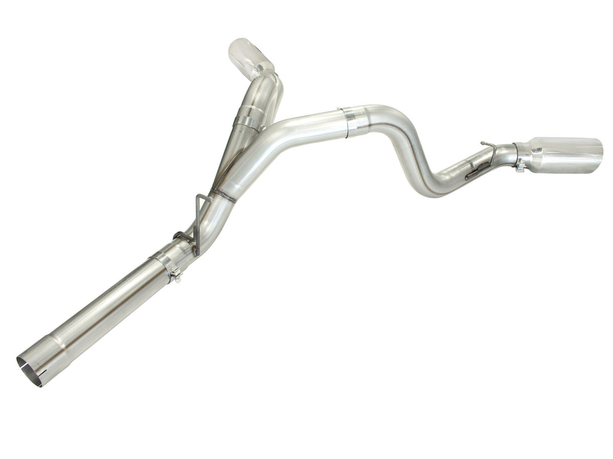 Large Bore-HD 4 Inch 409 Stainless Steel Dpf-Back Exhaust System w/ Tip GM Diesel Trucks 11-16 V8-6.6L (td) Lml aFe Power-2