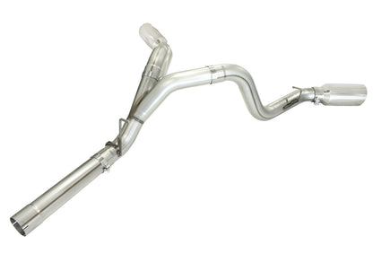 Large Bore-HD 4 Inch 409 Stainless Steel Dpf-Back Exhaust System w/ Tip GM Diesel Trucks 11-16 V8-6.6L (td) Lml aFe Power-2