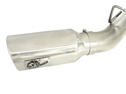 Large Bore-HD 4 Inch 409 Stainless Steel Dpf-Back Exhaust System w/ Tip GM Diesel Trucks 11-16 V8-6.6L (td) Lml aFe Power-3
