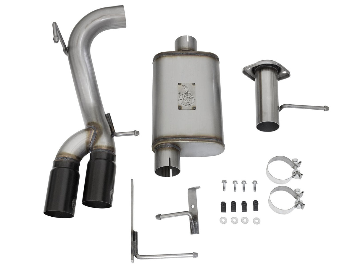 Rebel Series 3 Inch 409 Stainless Steel Cat-Back Exhaust System w/ Tip GM Colorado/Canyon 15-22 L4-2.5L/15-16 V6-3.6L aFe Power-13