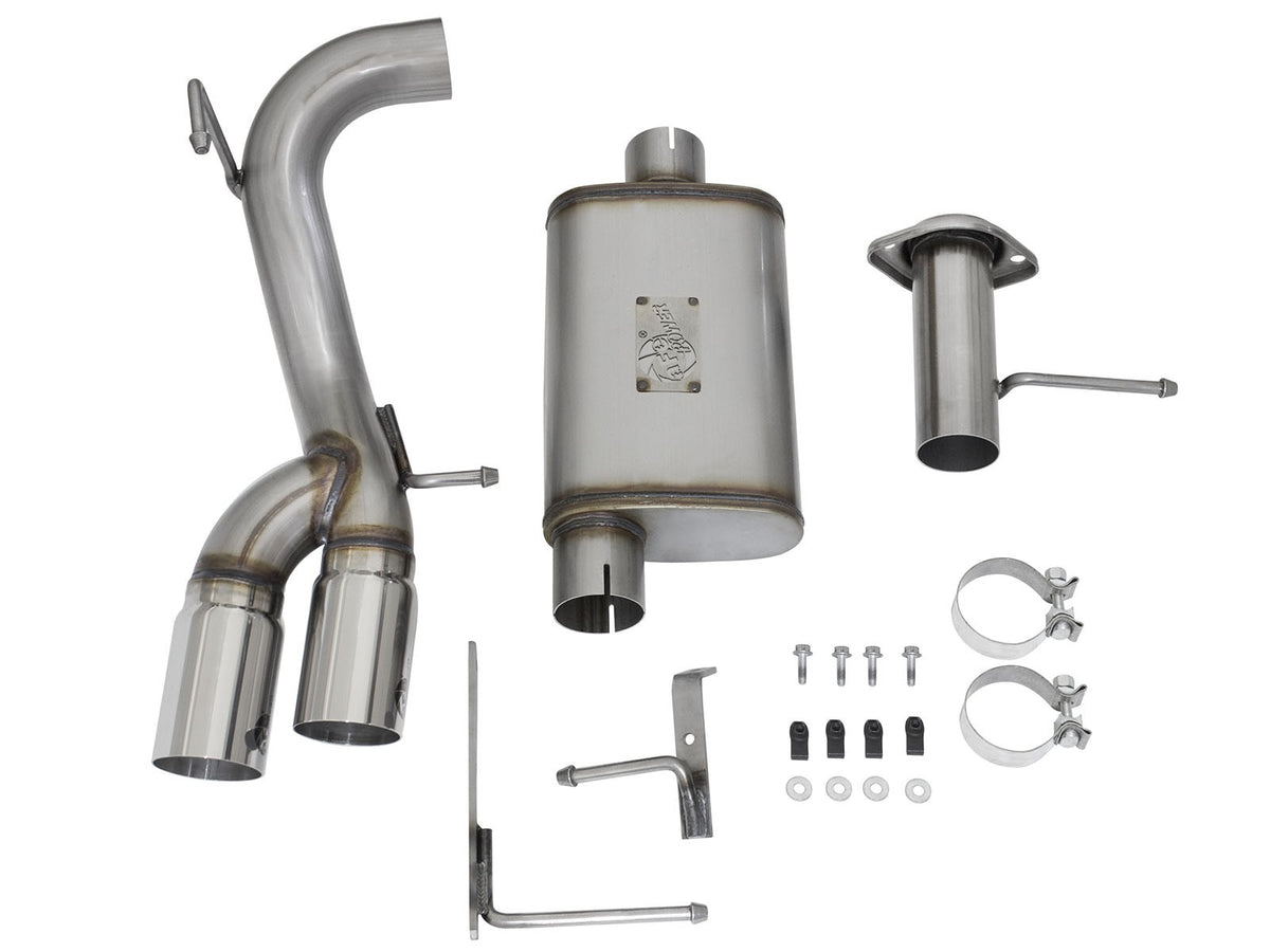 Rebel Series 3 Inch 409 Stainless Steel Cat-Back Exhaust System w/ Tip GM Colorado/Canyon 15-22 L4-2.5L/15-16 V6-3.6L aFe Power-5