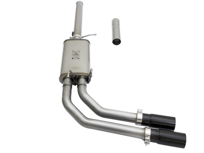 Rebel Series 3 Inch to 2-1/2 Inch 409 Stainless Steel Cat-Back Exhaust w/ Polish Tip Silverado/Sierra 1500 09-18 Crew Cab & Ext Cab V6-4.3/V8-4.8/5.3L aFe Power-8