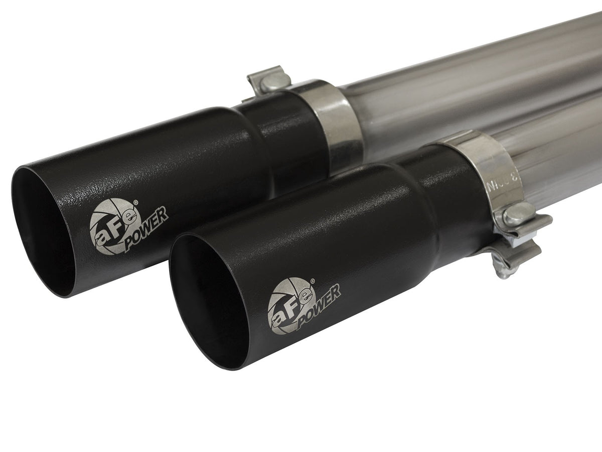 Rebel Series 3 Inch to 2-1/2 Inch 409 Stainless Steel Cat-Back Exhaust w/ Polish Tip Silverado/Sierra 1500 09-18 Crew Cab & Ext Cab V6-4.3/V8-4.8/5.3L aFe Power-9