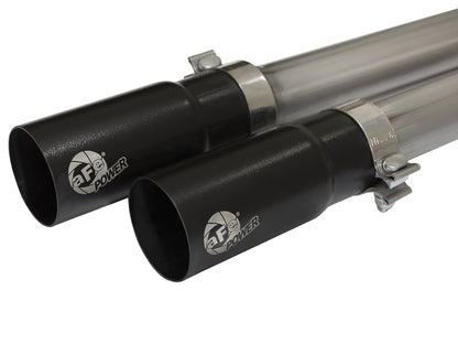 Rebel Series 3 Inch to 2-1/2 Inch 409 Stainless Steel Cat-Back Exhaust w/ Polish Tip Silverado/Sierra 1500 09-18 Crew Cab & Ext Cab V6-4.3/V8-4.8/5.3L aFe Power-9