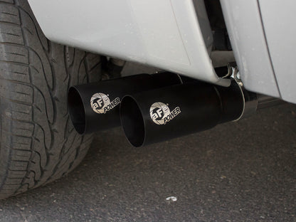 Rebel Series 3 Inch to 2-1/2 Inch 409 Stainless Steel Cat-Back Exhaust w/ Polish Tip Silverado/Sierra 1500 09-18 Crew Cab & Ext Cab V6-4.3/V8-4.8/5.3L aFe Power-13