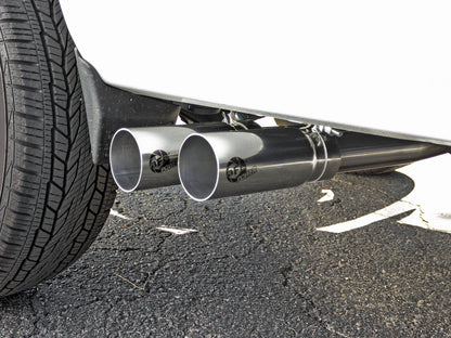 Rebel Series 3 Inch to 2-1/2 Inch 409 Stainless Steel Cat-Back Exhaust w/ Polish Tip Silverado/Sierra 1500 09-18 Crew Cab & Ext Cab V6-4.3/V8-4.8/5.3L aFe Power-6