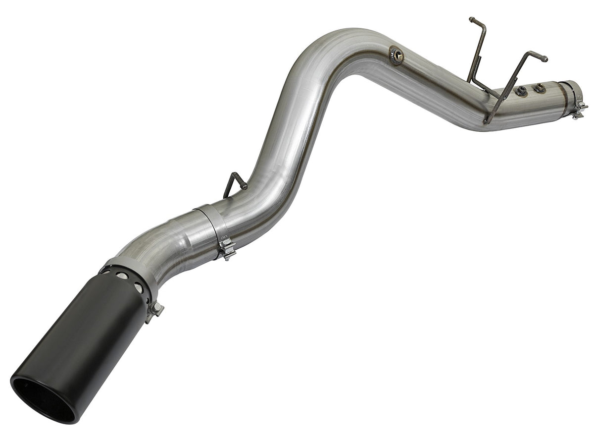 Large Bore-HD 4 Inch 409 Stainless Steel Dpf-Back Exhaust System w/ Tip GM Diesel Trucks 17-19 V8-6.6L (td) L5P aFe Power-8