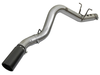 Large Bore-HD 4 Inch 409 Stainless Steel Dpf-Back Exhaust System w/ Tip GM Diesel Trucks 17-19 V8-6.6L (td) L5P aFe Power-8