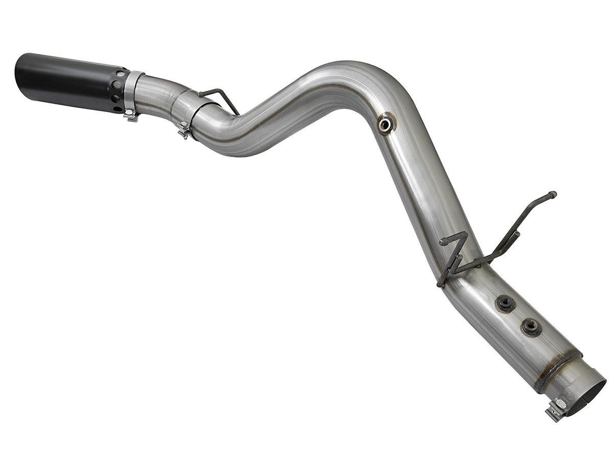 Large Bore-HD 4 Inch 409 Stainless Steel Dpf-Back Exhaust System w/ Tip GM Diesel Trucks 17-19 V8-6.6L (td) L5P aFe Power-9
