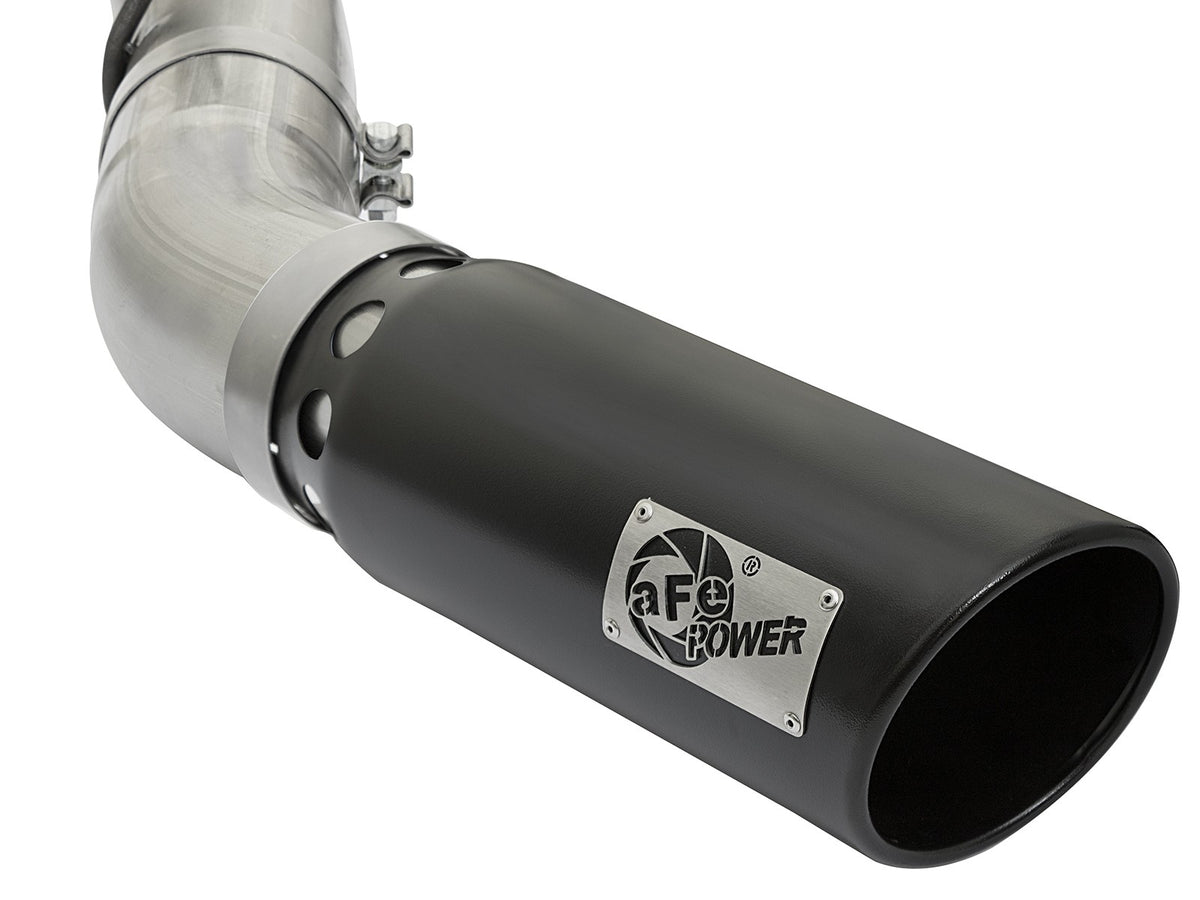 Large Bore-HD 4 Inch 409 Stainless Steel Dpf-Back Exhaust System w/ Tip GM Diesel Trucks 17-19 V8-6.6L (td) L5P aFe Power-10