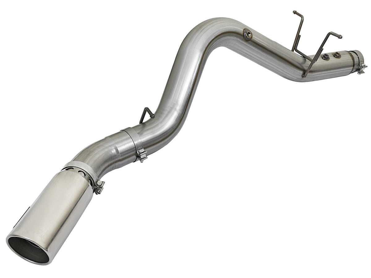 Large Bore-HD 4 Inch 409 Stainless Steel Dpf-Back Exhaust System w/ Tip GM Diesel Trucks 17-19 V8-6.6L (td) L5P aFe Power-1