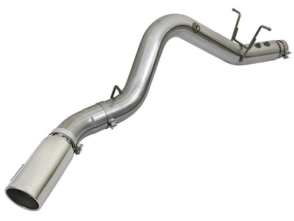 Large Bore-HD 4 Inch 409 Stainless Steel Dpf-Back Exhaust System w/ Tip GM Diesel Trucks 17-19 V8-6.6L (td) L5P aFe Power-1