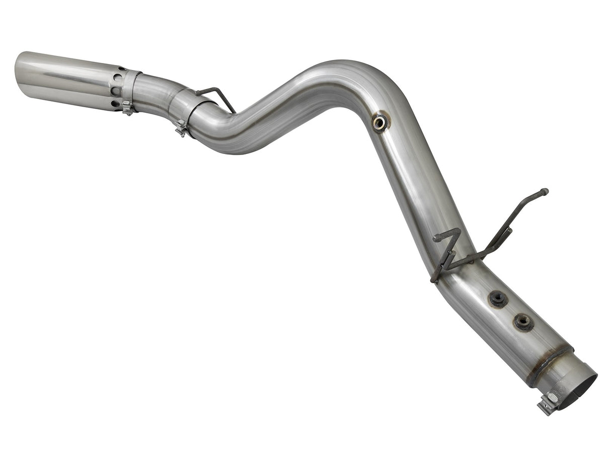Large Bore-HD 4 Inch 409 Stainless Steel Dpf-Back Exhaust System w/ Tip GM Diesel Trucks 17-19 V8-6.6L (td) L5P aFe Power-2