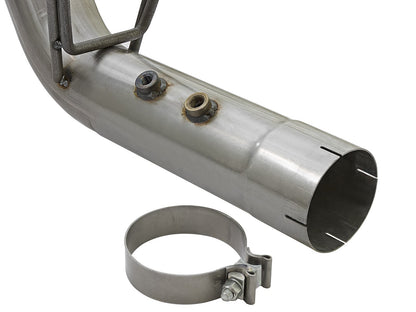 Large Bore-HD 4 Inch 409 Stainless Steel Dpf-Back Exhaust w/Dual Polished Tips GM Diesel Trucks 17-19 V8-6.6L (td) L5P aFe Power-4