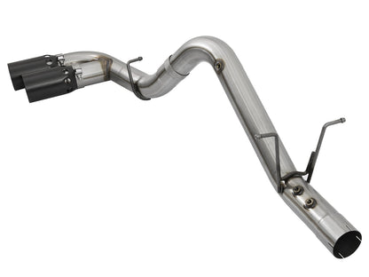 Rebel Xd Series 4 Inch 409 Stainless Steel Dpf-Back Exhaust w/Dual Tips GM Diesel Trucks 17-19 V8-6.6L (td) L5P aFe Power-9